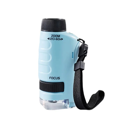 Microscope de Poche pour Enfants 60-120X avec LED - Jouet Éducatif STEM