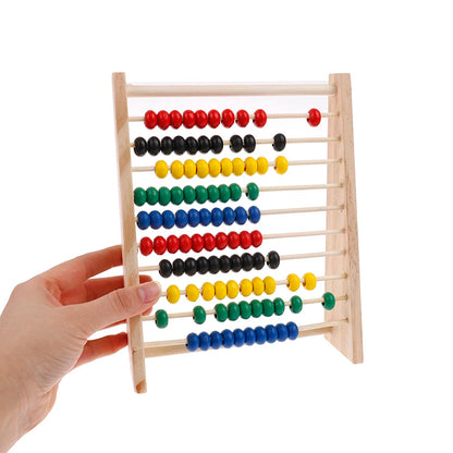 Boulier en Bois Montessori – 100 Perles Colorées | Apprentissage des Mathématiques 3-6 ans