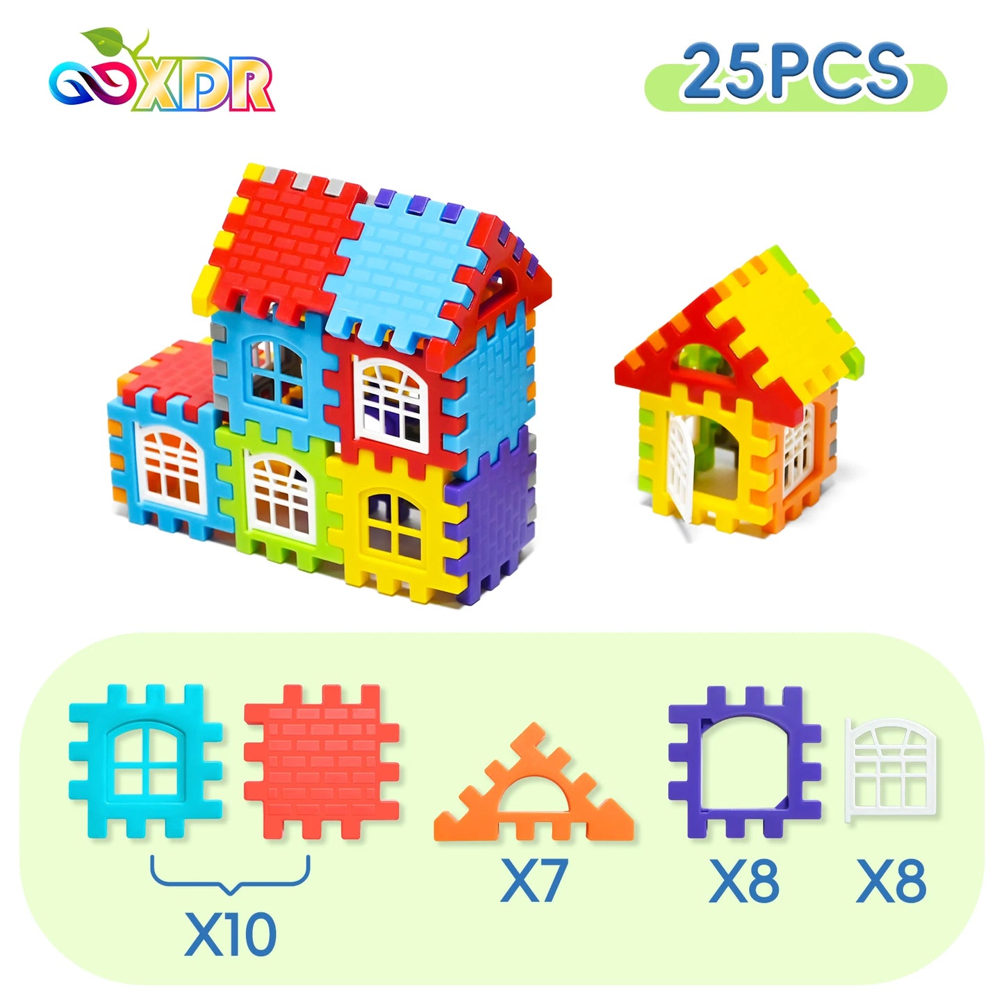 Blocs de Construction Maison DIY Enfants – Fenêtres Colorées & Puzzle 3D | Éveil 3-12 ans