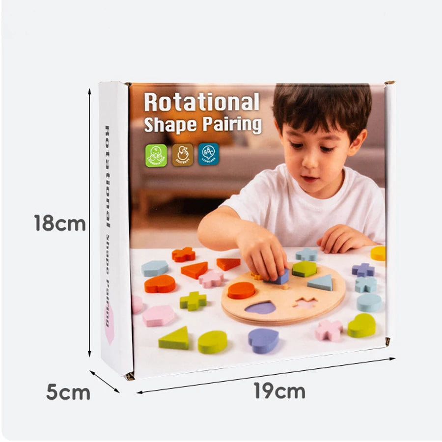 Plateau d'Association Formes & Couleurs Montessori – Puzzle Éveil & Logique | Bébé 0-6 ans