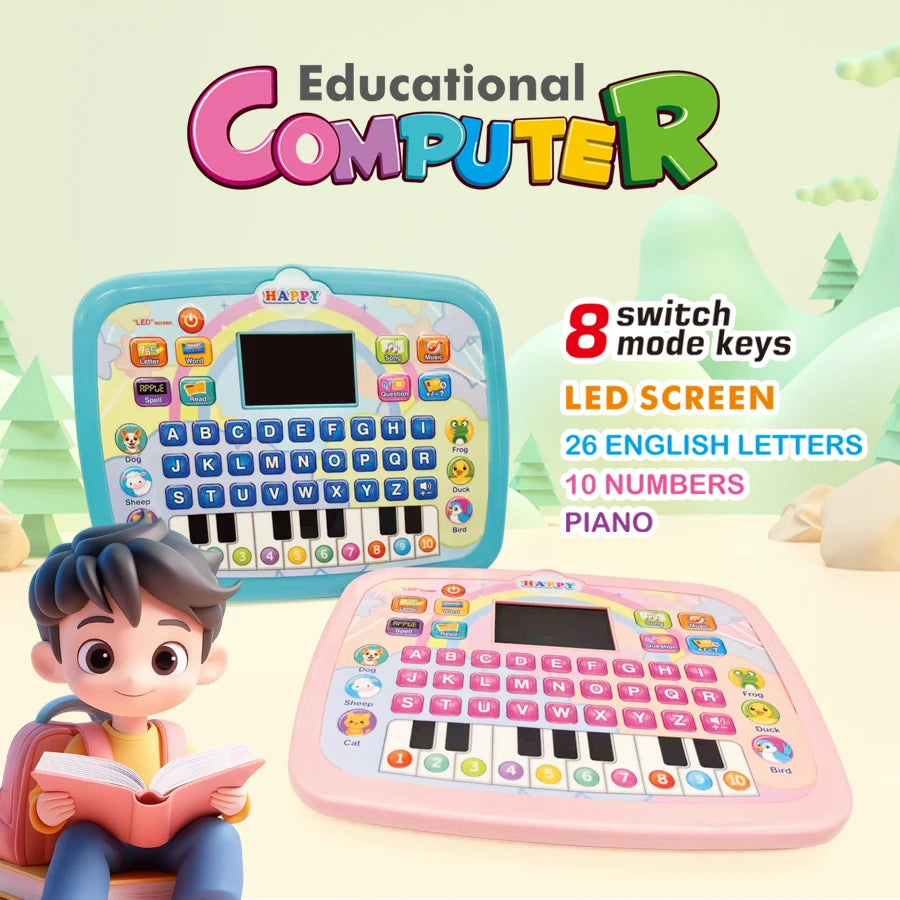 Machine d'Apprentissage Éducative – Anglais, Alphabet, Chiffres, Piano & Animaux | 3 ans+