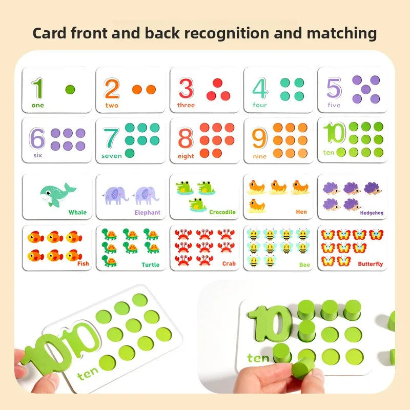 Plateau d'Association Chiffres Montessori – Puzzle Mathématique Éducatif | Maternelle 3-6 ans