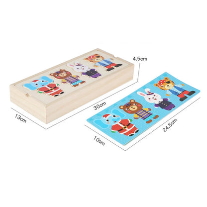 Puzzle Habillage Petit Ours Montessori en Bois – Jeu d'Habillage Éducatif | Éveil 3-6 ans