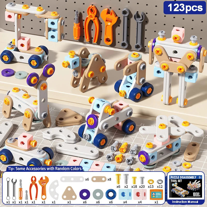 Boîte à Outils Éducative DIY - Puzzle de Vissage et Assemblage pour Enfants