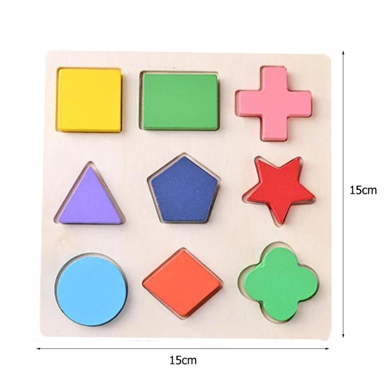 Plateau Géométrique Montessori en Bois – Jouet Éducatif Formes & Couleurs 3-6 ans
