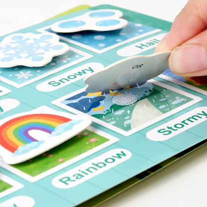 Livre Autocollants Réutilisables Montessori – Puzzle DIY Scènes & Personnages | Jouet Éducatif 0-6 ans