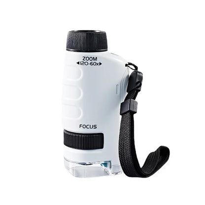 Microscope de Poche pour Enfants 60-120X avec LED - Jouet Éducatif STEM