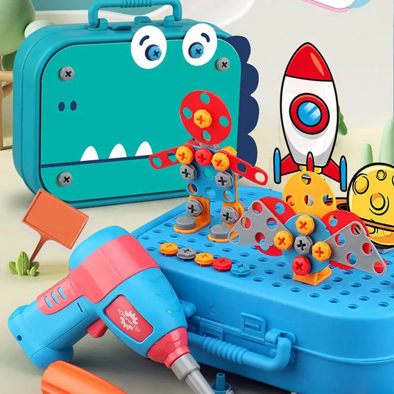 Mallette à Outils Électrique pour Enfants - Jeu de Construction Éducatif 211/351 Pièces