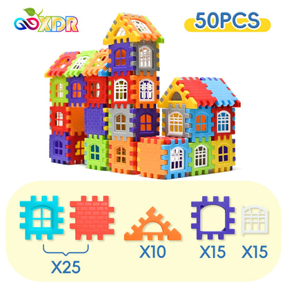 Blocs de Construction Maison DIY Enfants – Fenêtres Colorées & Puzzle 3D | Éveil 3-12 ans