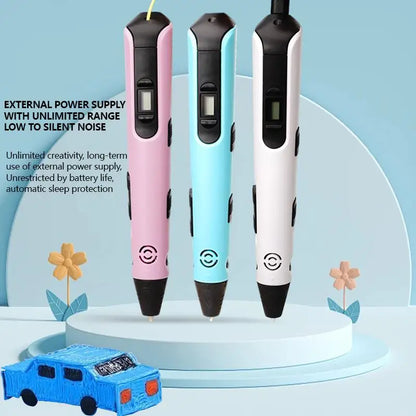 Stylo d'Impression 3D avec Écran LCD - Stylo de Dessin DIY pour Enfants -