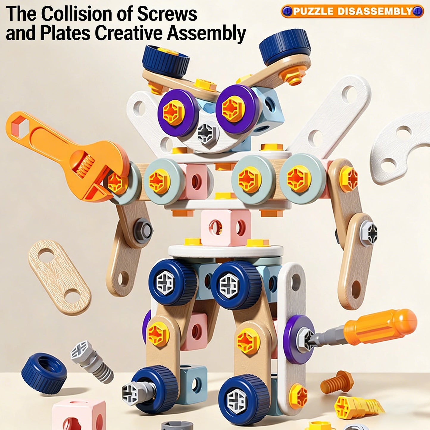 Boîte à Outils Éducative DIY - Puzzle de Vissage et Assemblage pour Enfants