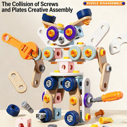 Boîte à Outils Éducative DIY - Puzzle de Vissage et Assemblage pour Enfants