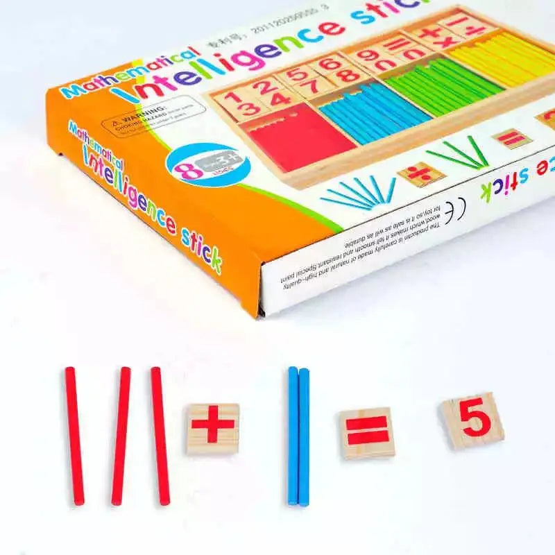 Bâtonnets de Comptage Montessori en Bois – Apprentissage Arithmétique & Maths | 3-6 ans