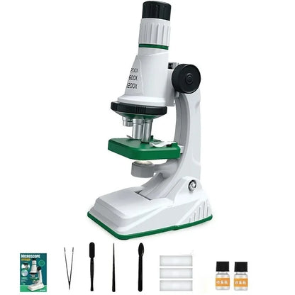 Microscope  Éducatif pour Enfants 200x-600x-1200x avec Lumière LED - Kit Science STEM