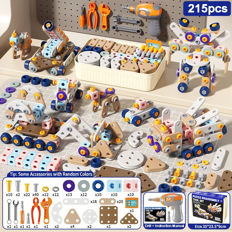 Boîte à Outils Éducative DIY - Puzzle de Vissage et Assemblage pour Enfants