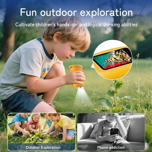 Microscope Numérique Portable 1000X pour Enfants - Écran HD 2 Pouces