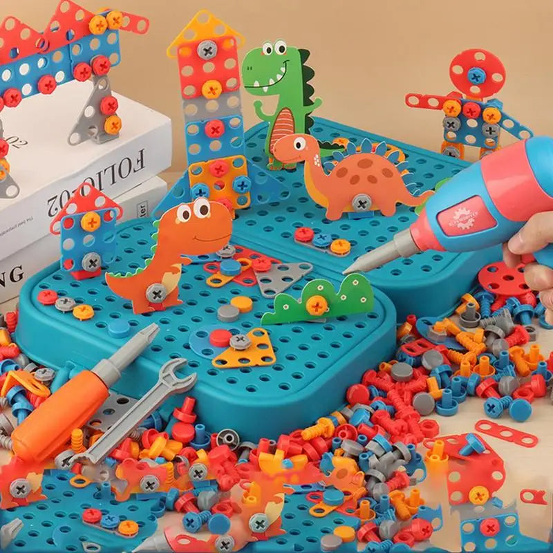 Mallette à Outils Électrique pour Enfants - Jeu de Construction Éducatif 211/351 Pièces