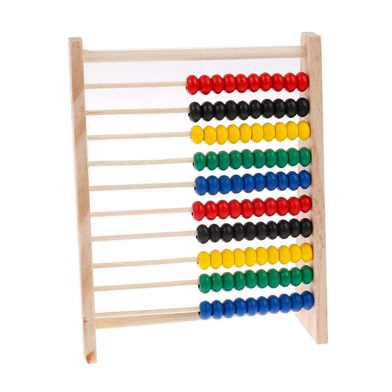 Boulier en Bois Montessori – 100 Perles Colorées | Apprentissage des Mathématiques 3-6 ans