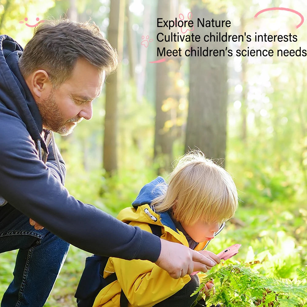 Microscope Électronique Portable 500x pour Enfants avec Écran LCD 2" Jouet Éducatif Science