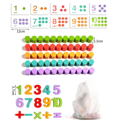 Plateau d'Association Chiffres Montessori – Puzzle Mathématique Éducatif | Maternelle 3-6 ans